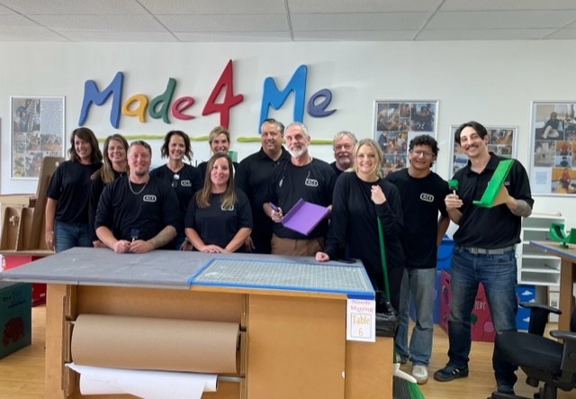 ACS office team gathered for some team building and volunteering at Raleigh's Made4Me.